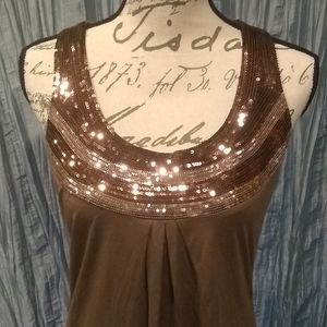 Glitter top tank top